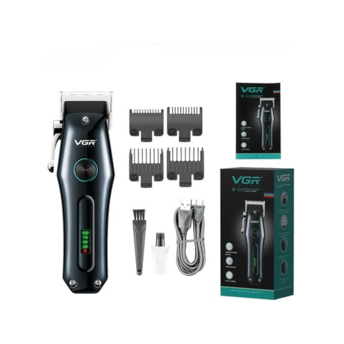 ماكينة حلاقة في جي آر لاسلكية قابلة للشحن، V-969 - أسود