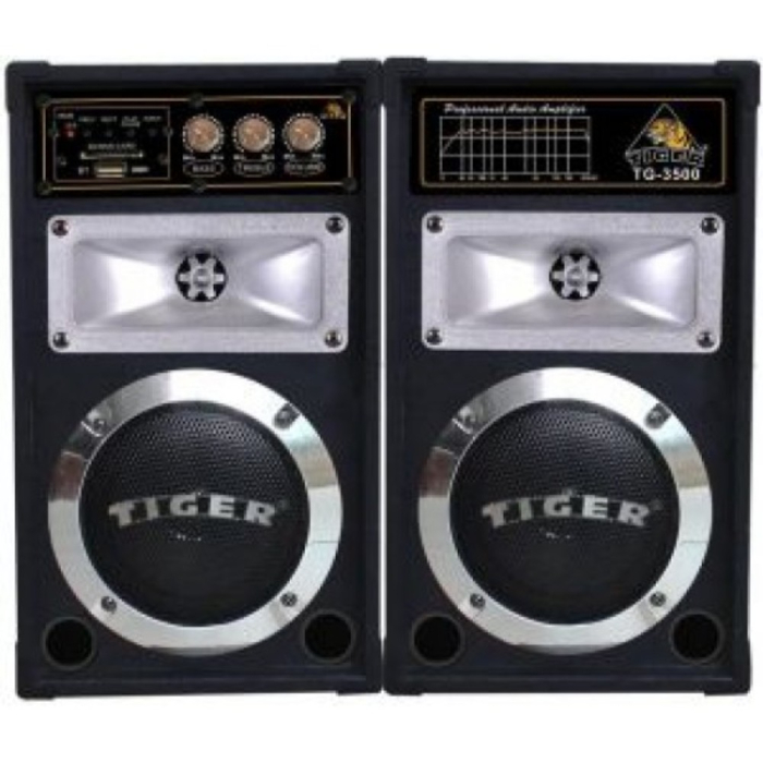 مكبر صوت بلوتوث تايجر مع ريموت كنترول، أسود - TG-3500