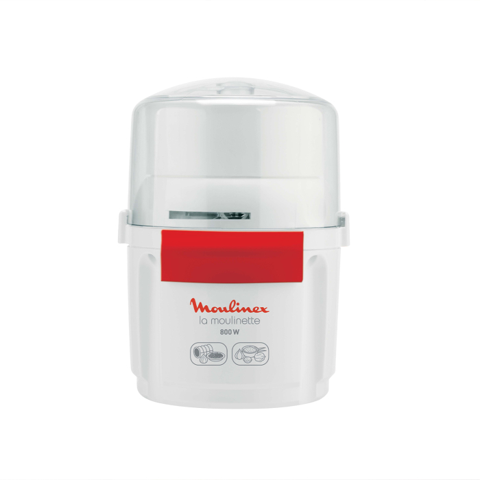 كبة ميني مولينكس La Moulinette، سعة 250 مل، 800 وات، ابيض واحمر - AD5601EG