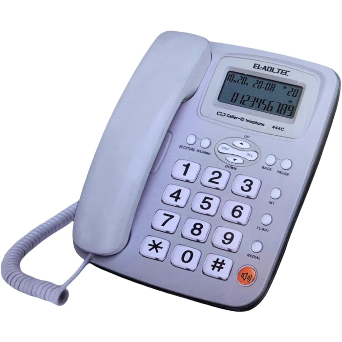 تليفون ارضي العدل تك سلكي، ابيض - 444C