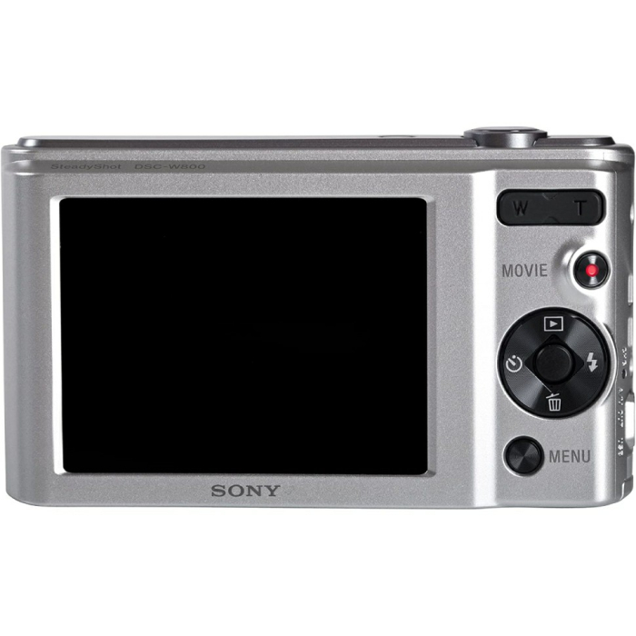 Sony DSC-W800 Cyber-shot Camera, 20.1MP, 5x Optical Zoom - Silver
