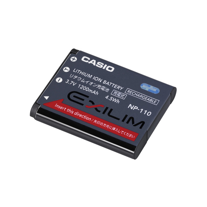 بطارية قابلة لإعادة الشحن لكاميرا كاسيو NP110، سعة 1200 مللي أمبير - أسود