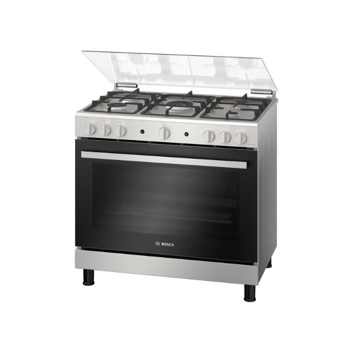 بوتجاز غاز بوش Series 2، عدد 5 شعلة، 90 سم، ستانلس ستيل - HGV1F8Y50S