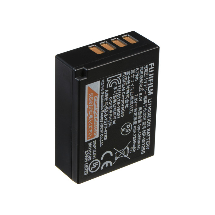 بطارية كاميرا فوجي فيلم ليثيوم أيون قابلة لإعادة الشحن، 1260 مللي امبير، NP-W126 - اسود