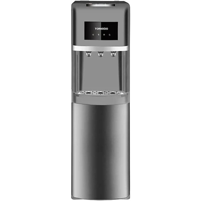 مبرد مياه تورنيدو زجاجة سفلي، 3 حنفيات، WDM-H40ADE-S - فضي