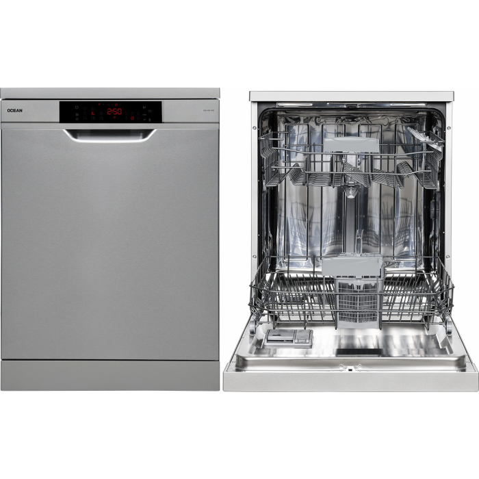 غسالة اطباق ستاندرد اوشن ديجيتال، 13 فرد، 8 برامج، 60 سم، فضي - ODA 813 VXB