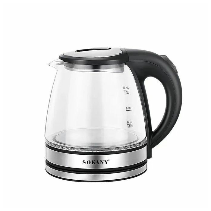 كاتيل كهربائي سوكاني، 1.2 لتر، 1500 وات، شفاف - SK-SH-1059