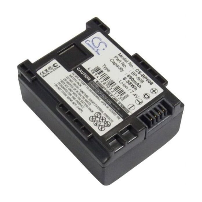 بطارية كاميرا كانون ليثيوم أيون قابلة لإعادة الشحن، 890 مللي امبير، BP-808 - اسود