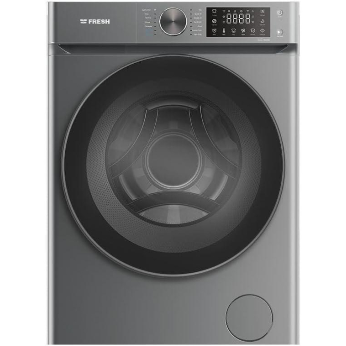 غسالة ملابس أوتوماتيك فريش 8 كجم أنفرتر موتور- دفع مباشر- باب زجاج - سيلفر
