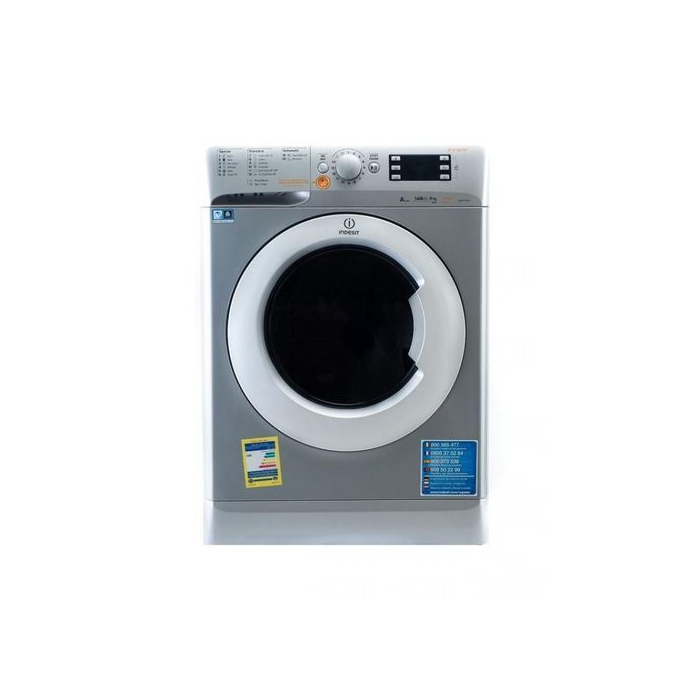 غسالة ملابس انديست 9 كيلو بمجفف 6 كيلو 1400 لفة سلفر موديل XWDE 961480X S EU