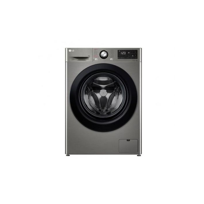 غسالة أوتوماتيك بتكنولوجيا الذكاء الاصطناعي إل جي تحميل أمامي، 9 كجم، F4R6VYGCP9 - فضى (ضمان دولي)