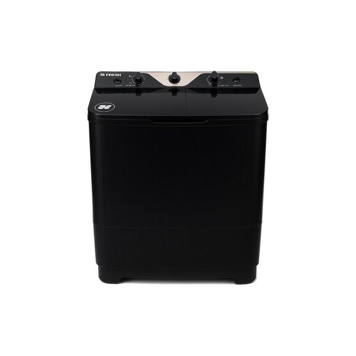 غساله هاف 6كيلو دياموند حوضين زجاج اسود FWT600- فريش