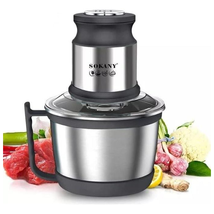 كبه سعة 3 لتر، قوة 800 واط، فضي - SK-7027N