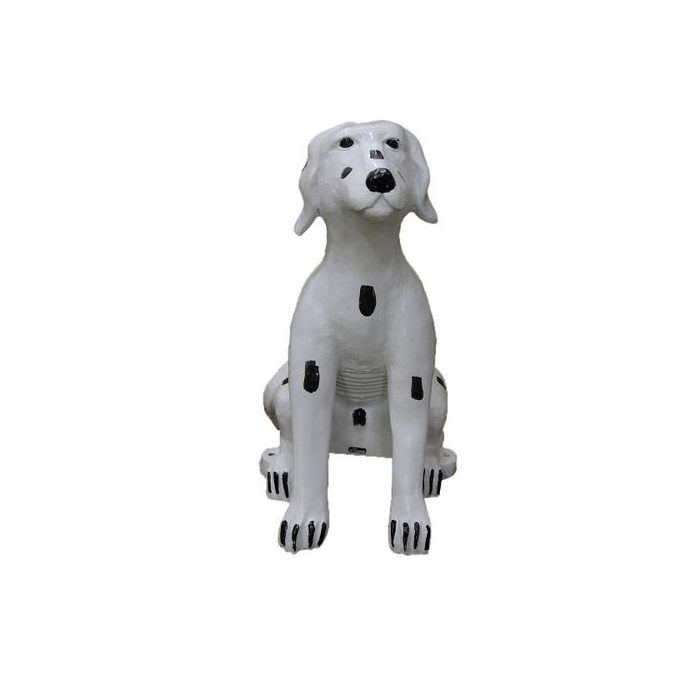 سبيكر فيو ساوند سلكية شكل الكلب للحديقة، 5 بوصة، VCG-5215D - أبيض أسود