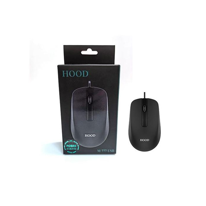 ماوس سلكي هوود USB، اسود - M-777