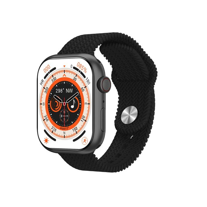 ساعة سمارت HK 9 برو بلس، مقاس 2.12 بوصة - أسود -ضمان دولي