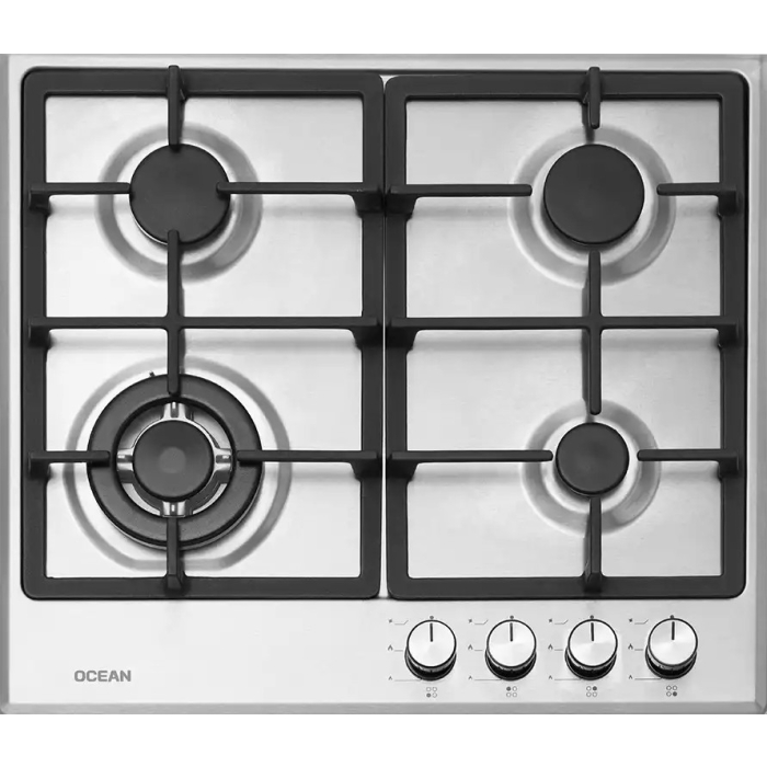 مسطح بلت ان غاز اوشن، 60 سم، 4 شعلات، ستانلس ستيل - OGHF64IPROSV
