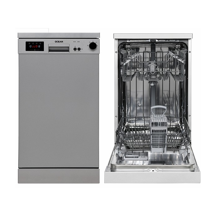 غسالة اطباق سليم اوشن ديجيتال، 10 افراد، 4 برامج، 45 سم، فضي - ODT 454 D VS