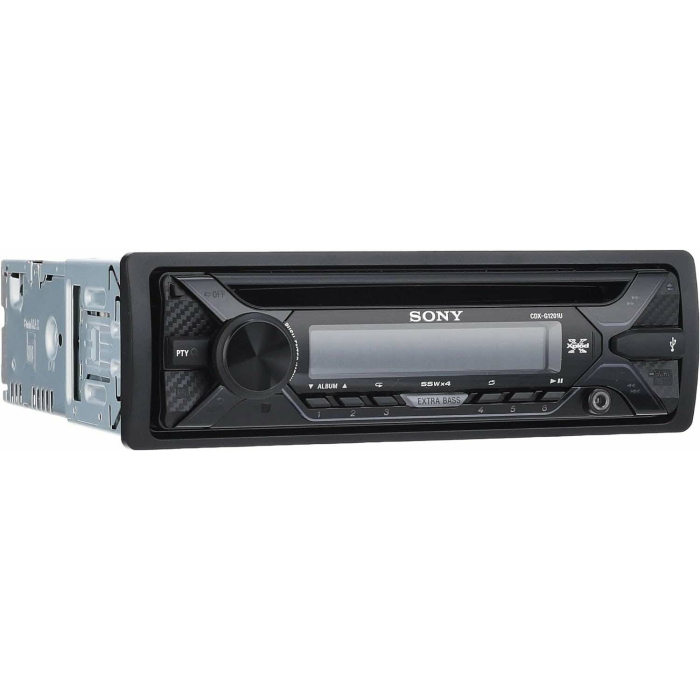 كاسيت سوني للسيارة مع يو إس بي ومدخل أوكس، CDX-G1201U - أسود