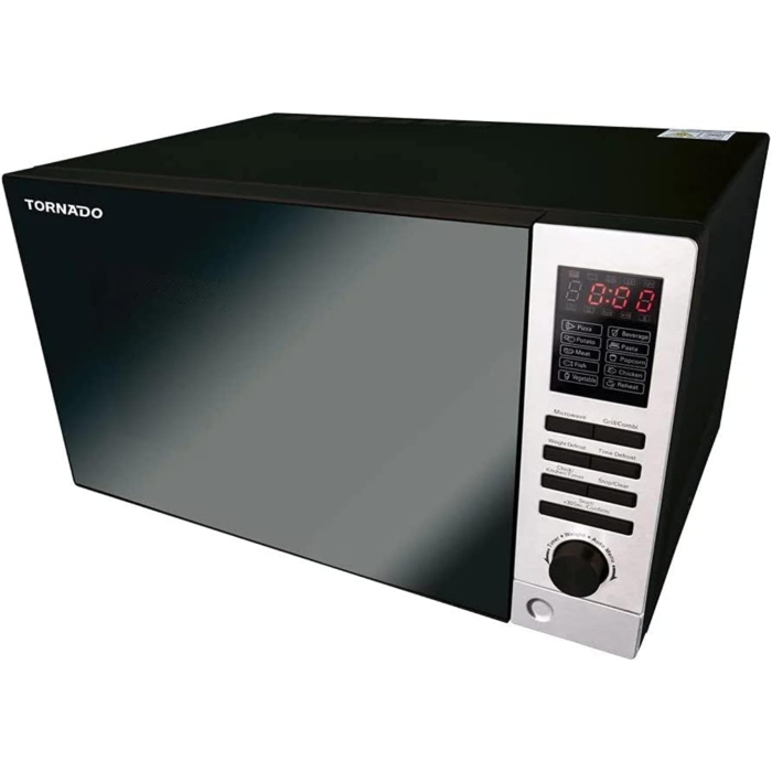 ميكروويف تورنيدو مع شواية، سعة 25 لتر، 900 وات، MOM-C25BBE-BK - أسود