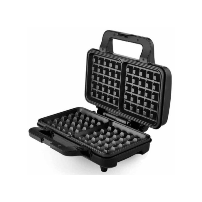 صانع وافل سوكاني كبير، شريحتين، 1000 وات، فضي واسود - SK-BBQ-225