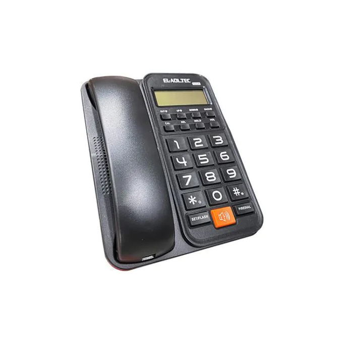 تليفون أرضي سلكي العدل تك، شاشة رقمية، 500A - أسود