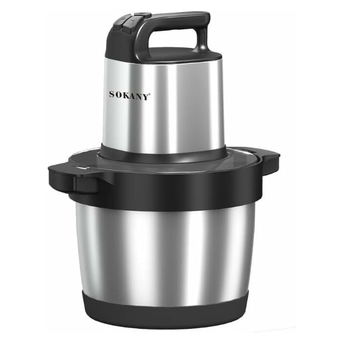 كبة وقطاعة سوكاني، 6.5 لتر، 1500 وات، 3 سرعات، SK-YM-7033N - فضي أسود