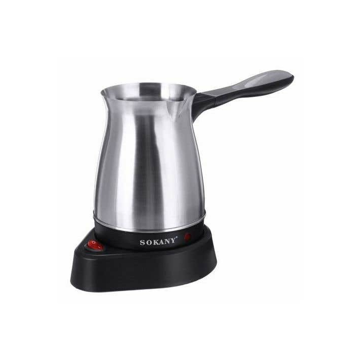 غلاية قهوة سوكاني، 600 وات، 5 أكواب، Sk-214 - فضي أسود