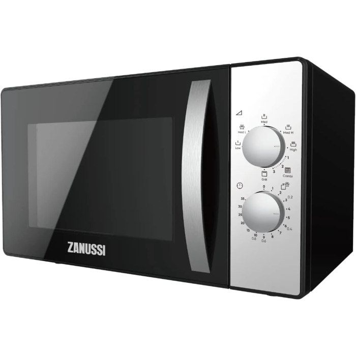 ميكروويف زانوسي مع شواية، سعة 23 لتر، 800 وات، ZMG23K38GB - فضي أسود