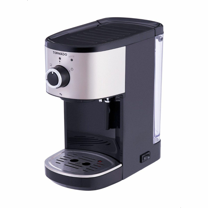 ماكينة إسبريسو تورنيدو يدوية، 15 بار، 1450 وات، TCM-14512ES - أسود فضي
