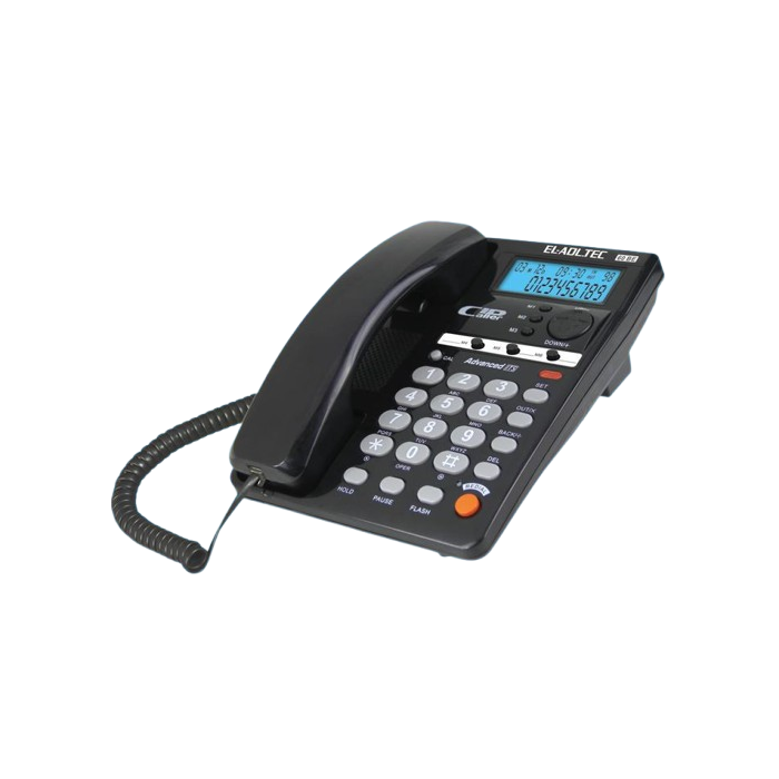 تليفون أرضي سلكي العدل تك، شاشة رقمية، 60BE - أسود