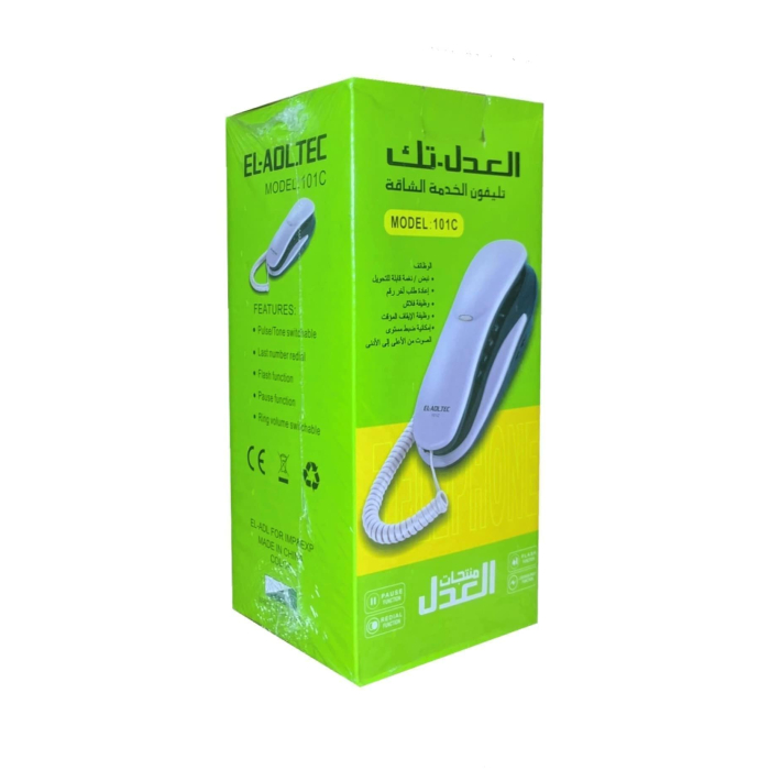 تليفون ارضي العدل تك سلكي، اخضر - 101C