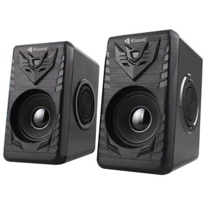 سماعة كومبيوتر كيسونلي سلكية، قطعتين، T-008A - اسود