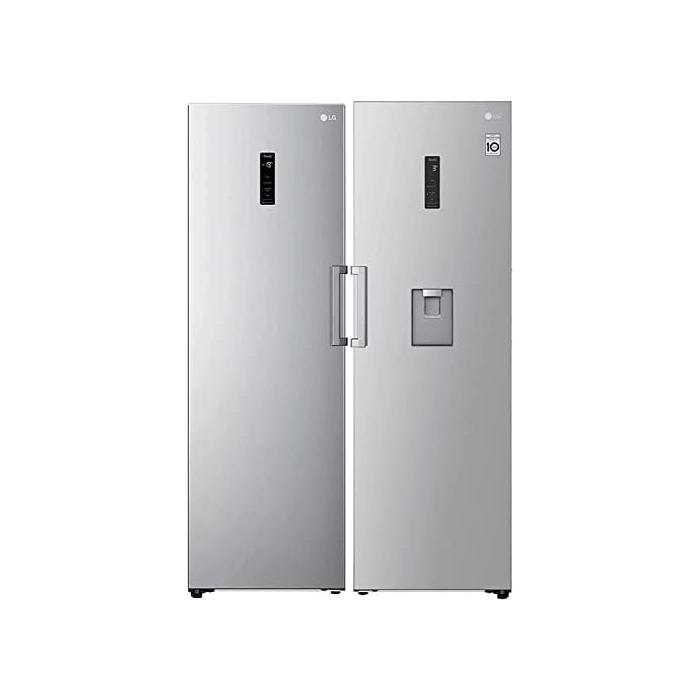 ثلاجة وفريزر توينز إل جي، 384 لتر،  324 لتر نوفروست انفرتر، LG-F411+B414 - فضي