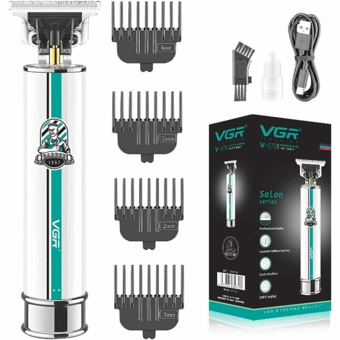 ماكينة حلاقة في جي آر قابلة للشحن، V-079 - أبيض