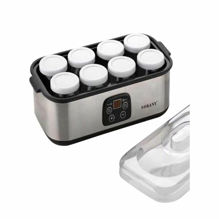 ماكينة زبادي سوكاني، 25 وات، 1.4 لتر، SK-2303 - فضي أسود