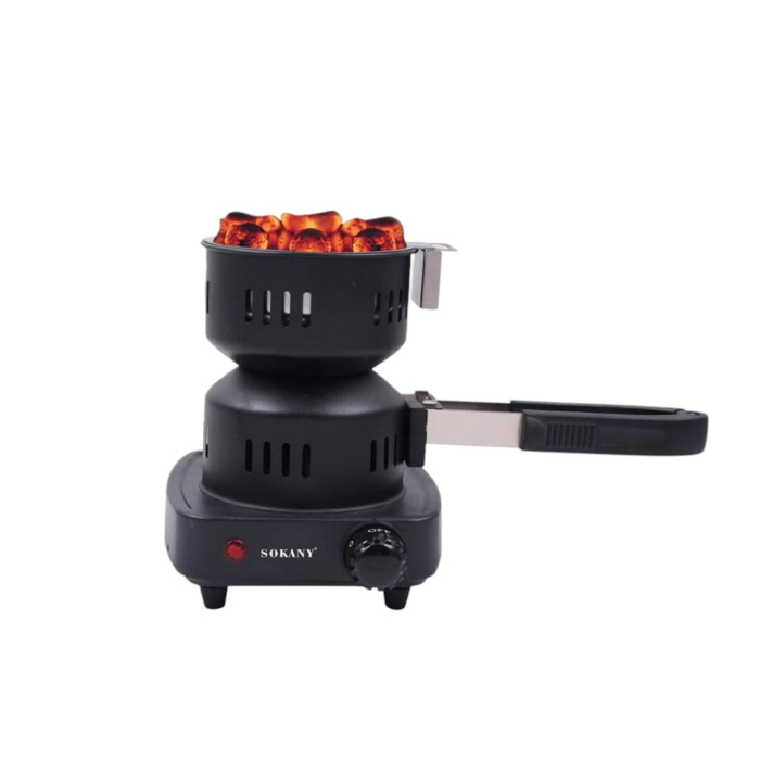 مشعل فحم كهربائي سوكاني، 1000 وات، SK-07017 - أسود