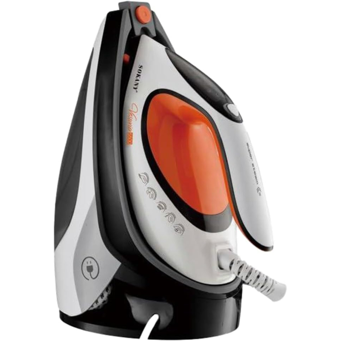 مكواة ملابس سوكاني بالبخار، 3000 وات، SK-YD-2128 - أبيض x أسود