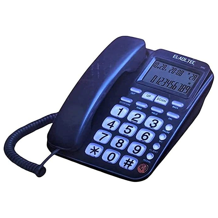 تليفون أرضي سلكي العدل تك، شاشة رقمية، 555C - اخضر داكن