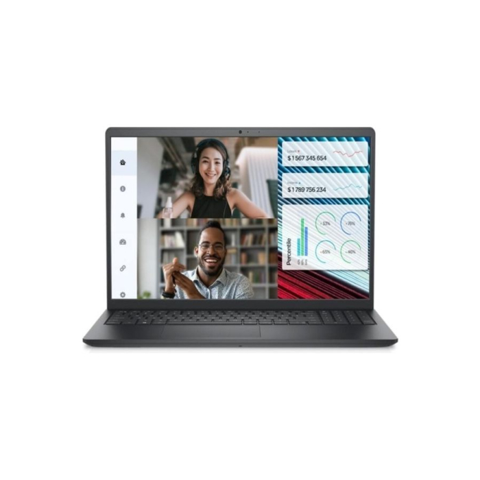 لابتوب ديل Vostro 3520، بروسيسور انتل كور i7-1255U، شاشة 15.6 بوصة FHD، هارد 512 جيجابايت SSD، رام 16 جيجابايت DDR4، انتل جرافيكس Iris Xe، دوس - اسود كربون
