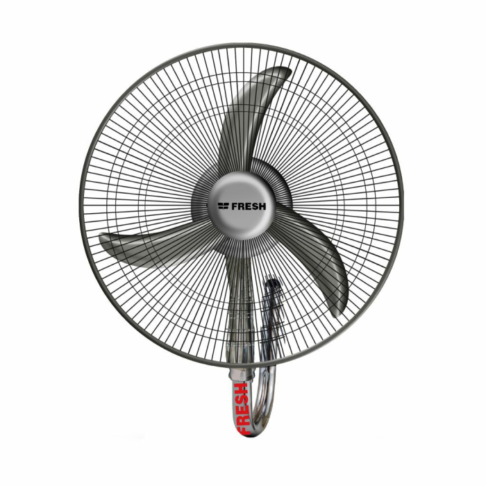 مروحة حائط فريش شباش DC مع ريموت، 20 بوصة، 3 ريش، 3 سرعات - أسود