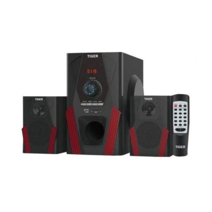 مكبر صوت بلوتوث تايجر مع ريموت كنترول، أسود - TG-R2050