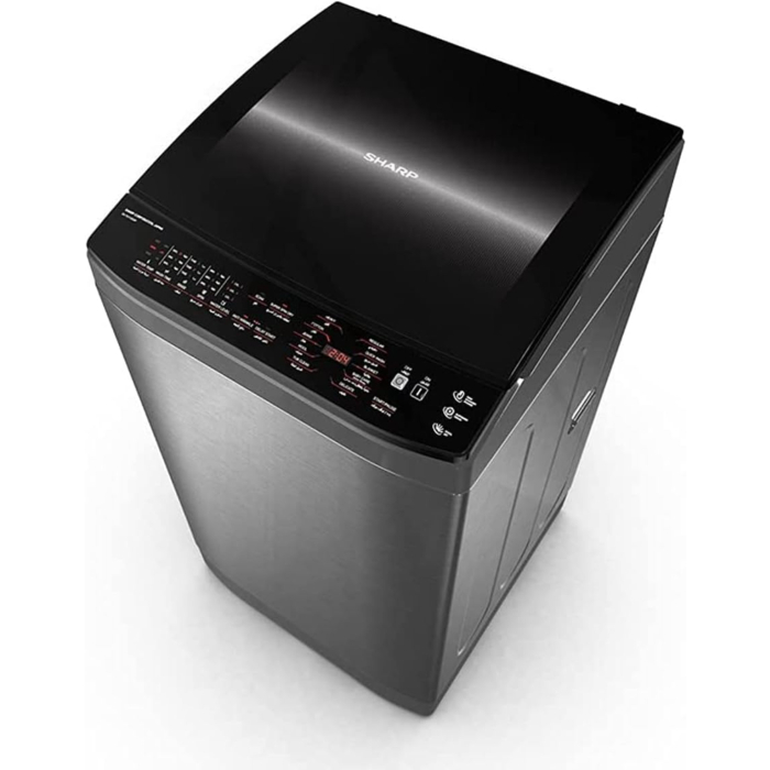 غسالة شارب تحميل علوي فوق أوتوماتيك بطلمبة، سعة 11 كجم، ES-TN11GDSP - فضي غامق