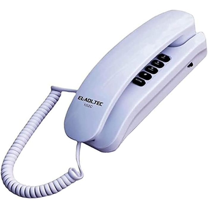 تليفون ارضي العدل تك سلكي 102C - ابيض