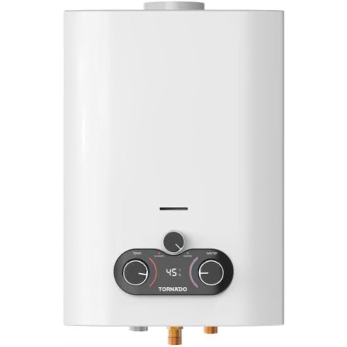 Tornado GHE-C10CTE-W Gas Water Heater, 10 Liters - White