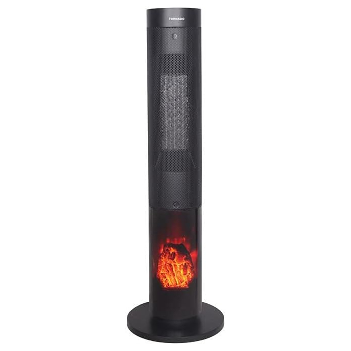 دفايه سيراميك تورنيدو، 2000 وات، تاتش، ريموت كنترول، TPH-2000DF - اسود