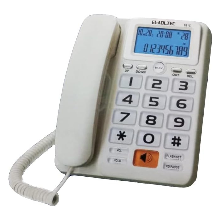 تليفون أرضي بسلك العدل ، 921C - أبيض