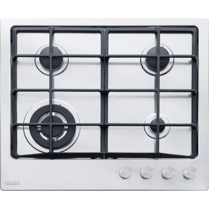 مسطح بلت ان غاز فرانك، 4 شعلات تسخين، FHNE 604 3g TC XS - فضي أسود