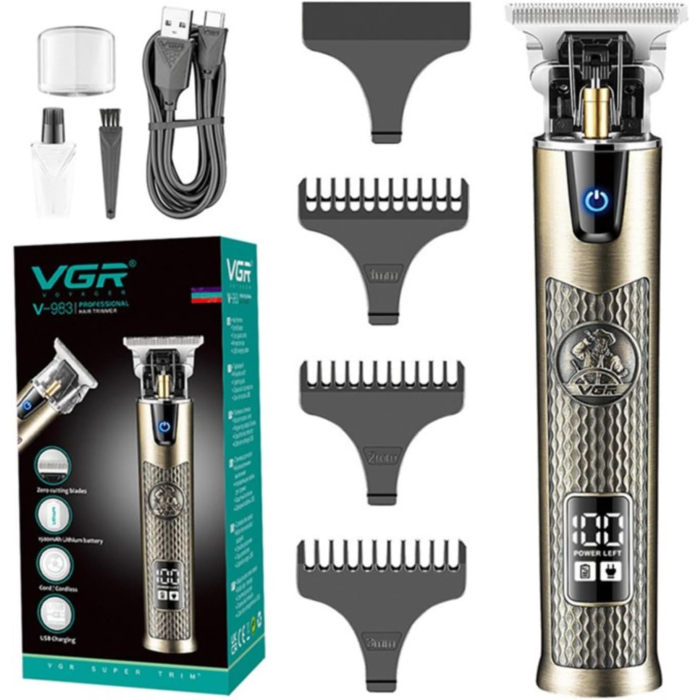 ماكينة حلاقة في جي آر الكهربائية قابلة للشحن بروفيشنال، V-983 - ذهبي
