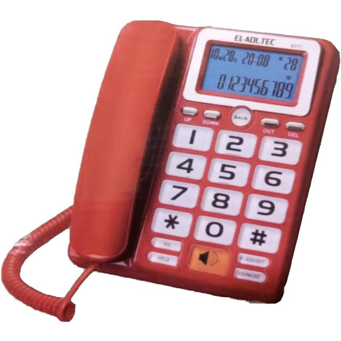 تليفون أرضي بسلك العدل ، 921C - أحمر
